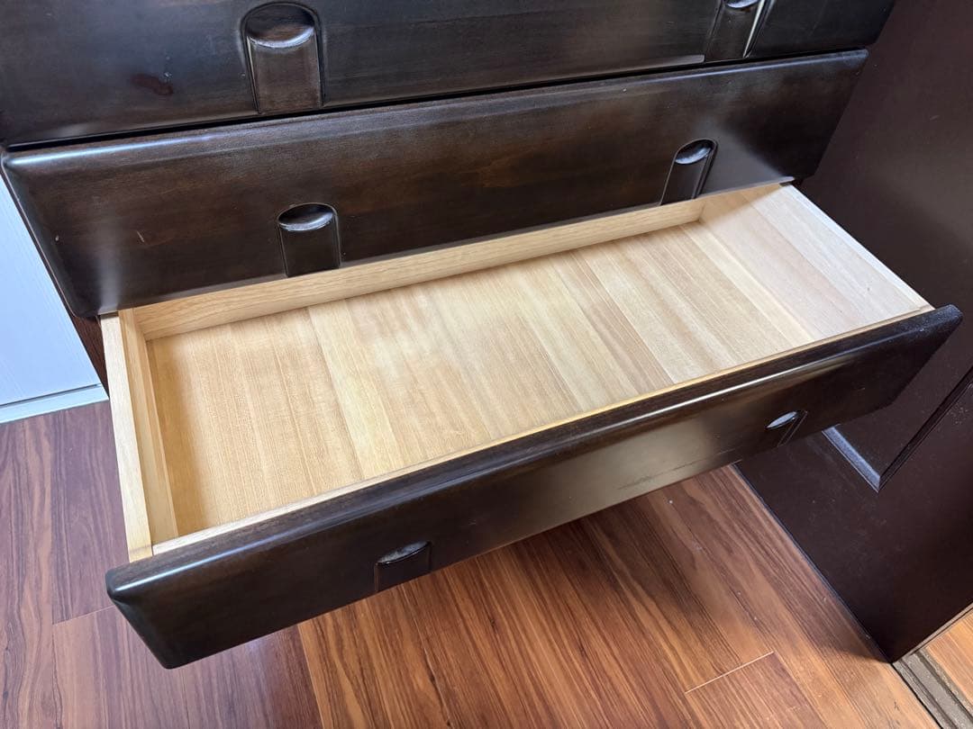 【値引き】OTSUKA 大塚家具　ダークブラウン木製チェスト 引き出し　たんす
