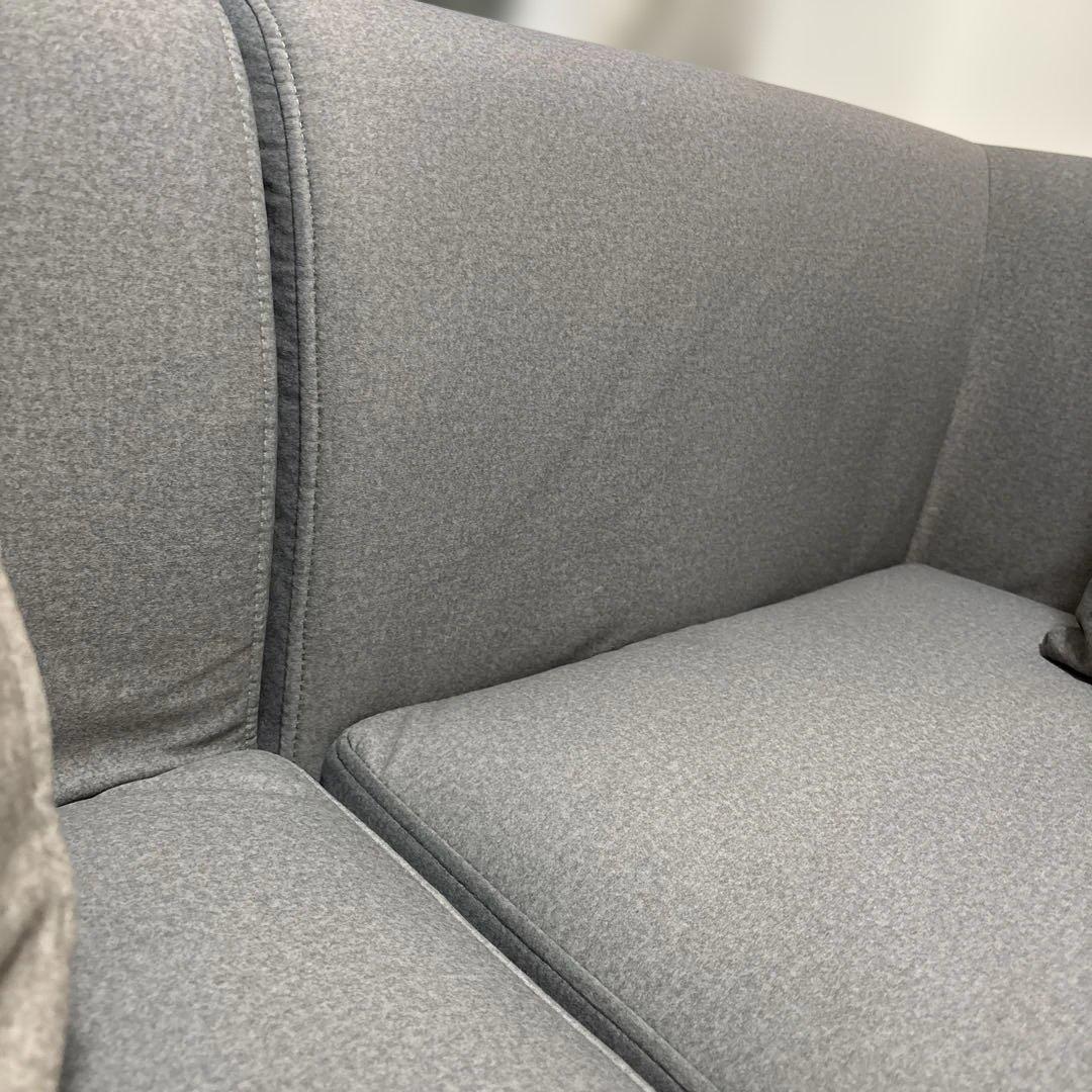 プルーフテックス L型 コーナーカウチソファ グレー クッション4個付き