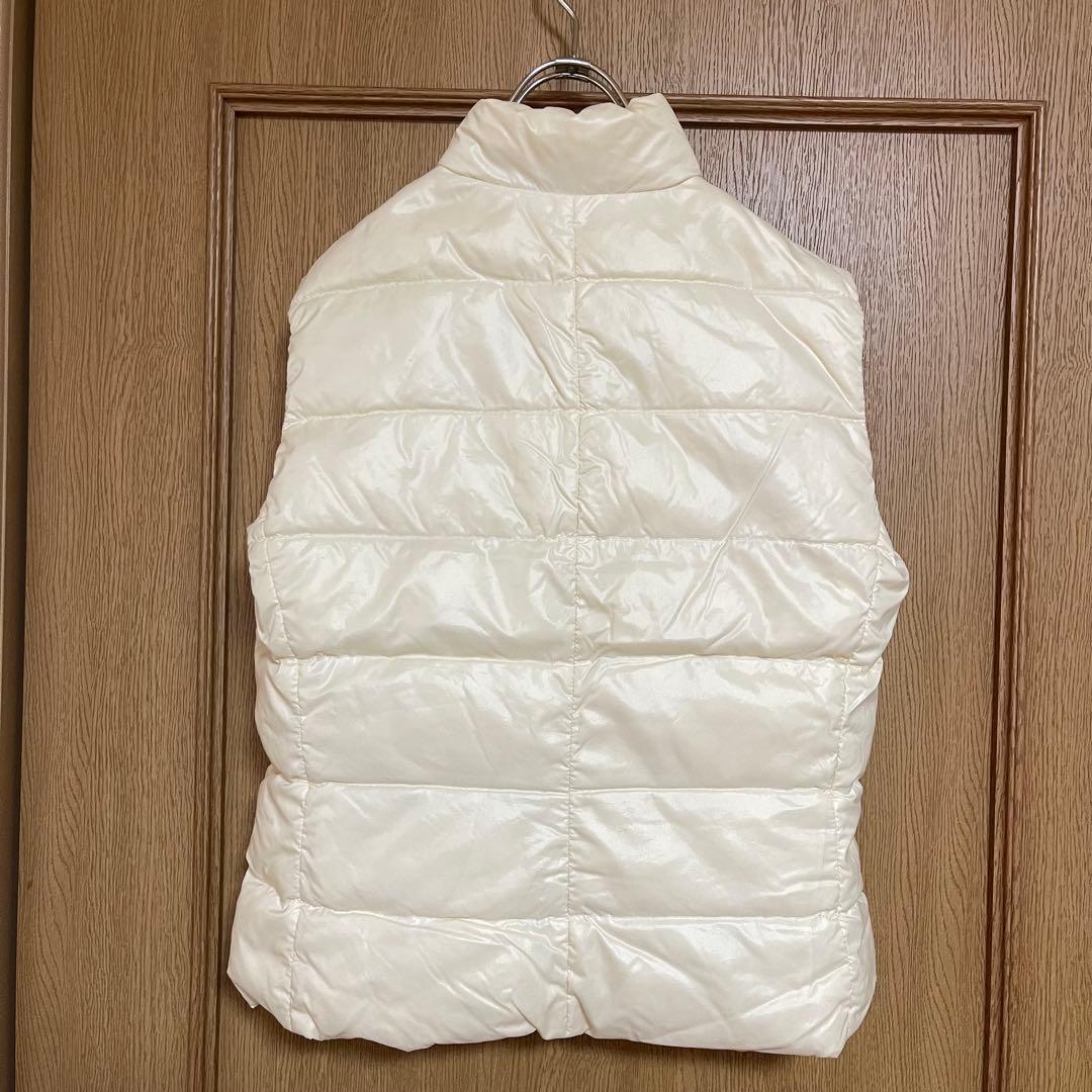 MONCLER モンクレール ダウン ベスト ワッペン ロゴ スナップ ホワイト