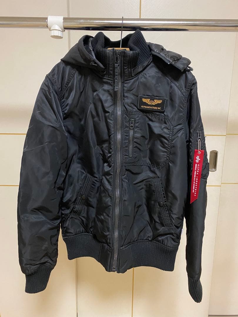 ALPHA INDUSTRIES ブラック MA-1 ジャケット Lサイズ