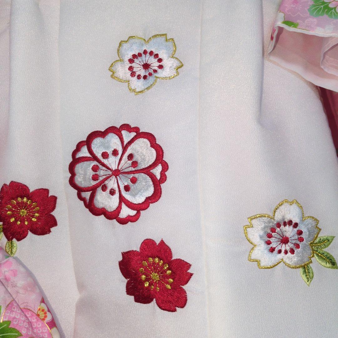 【極美品】草履込み　七五三 3歳用着物 花柄刺繍　ピンク