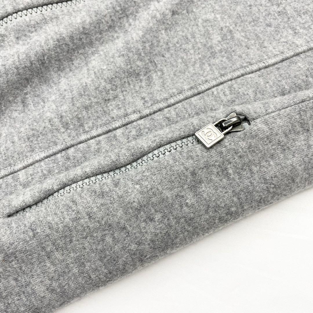 美品✨CHANEL グレー　ココマーク　ウール　ジャケット　40