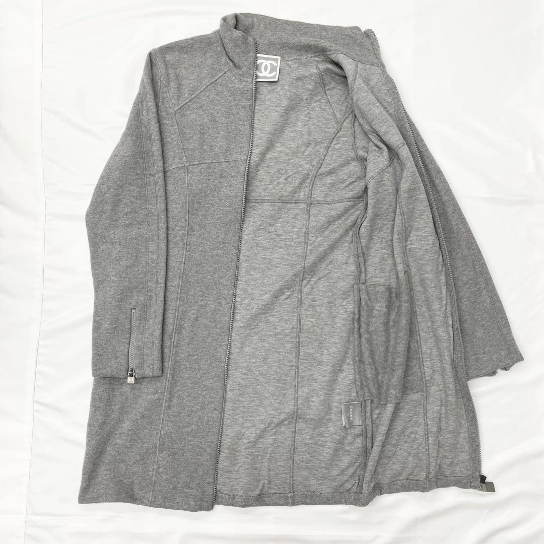 美品✨CHANEL グレー　ココマーク　ウール　ジャケット　40