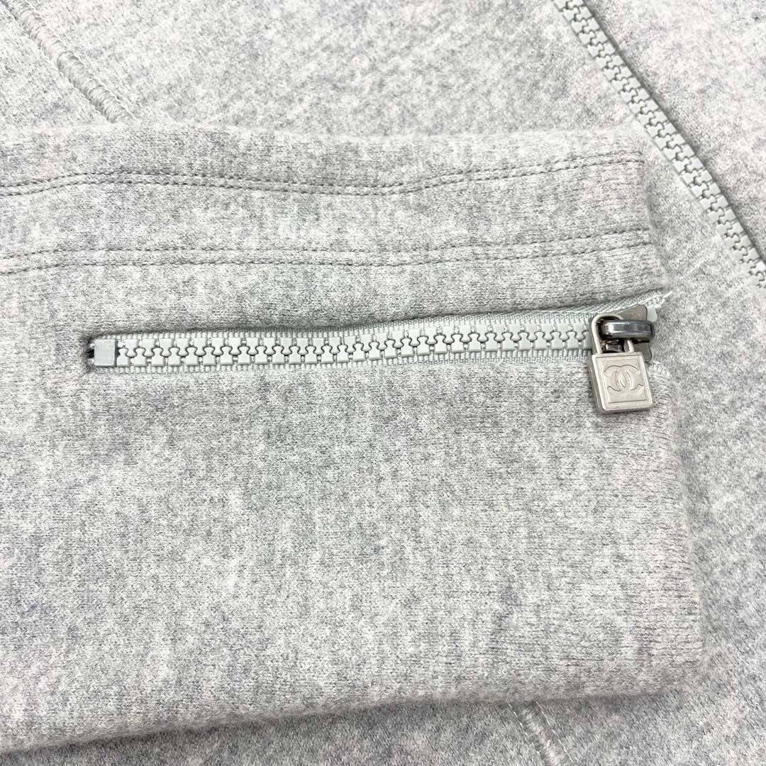 美品✨CHANEL グレー　ココマーク　ウール　ジャケット　40