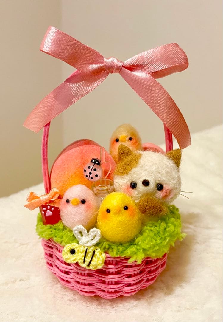 junpemiページ♡アイス気球- ̗̀ ☺︎ ̖́-チョコミント♡羊毛フェルト