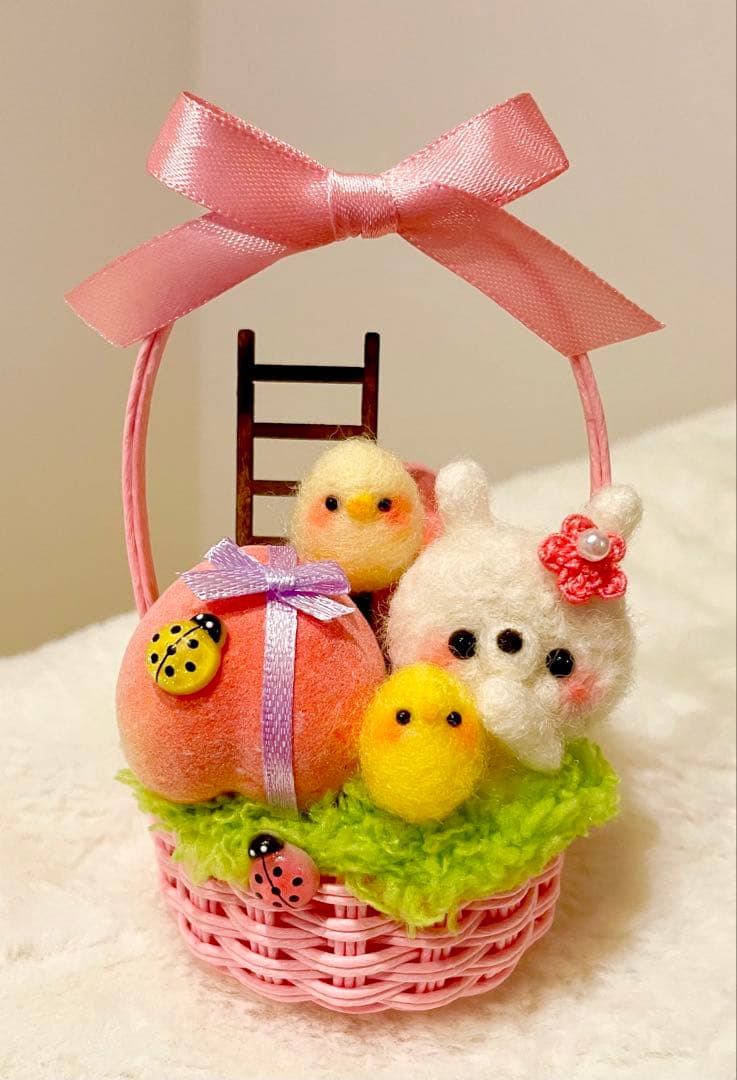 junpemiページ♡アイス気球- ̗̀ ☺︎ ̖́-チョコミント♡羊毛フェルト