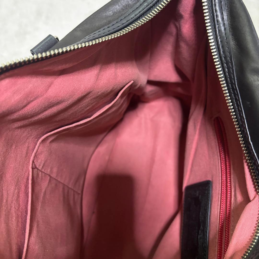 ハンティングワールド バチュークロス レザー 肩掛け トートバッグ ブラック 黒