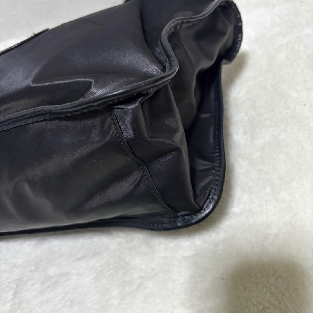 ハンティングワールド バチュークロス レザー 肩掛け トートバッグ ブラック 黒