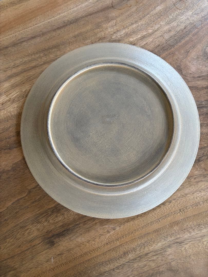 富井貴志　白漆リム皿　24cm