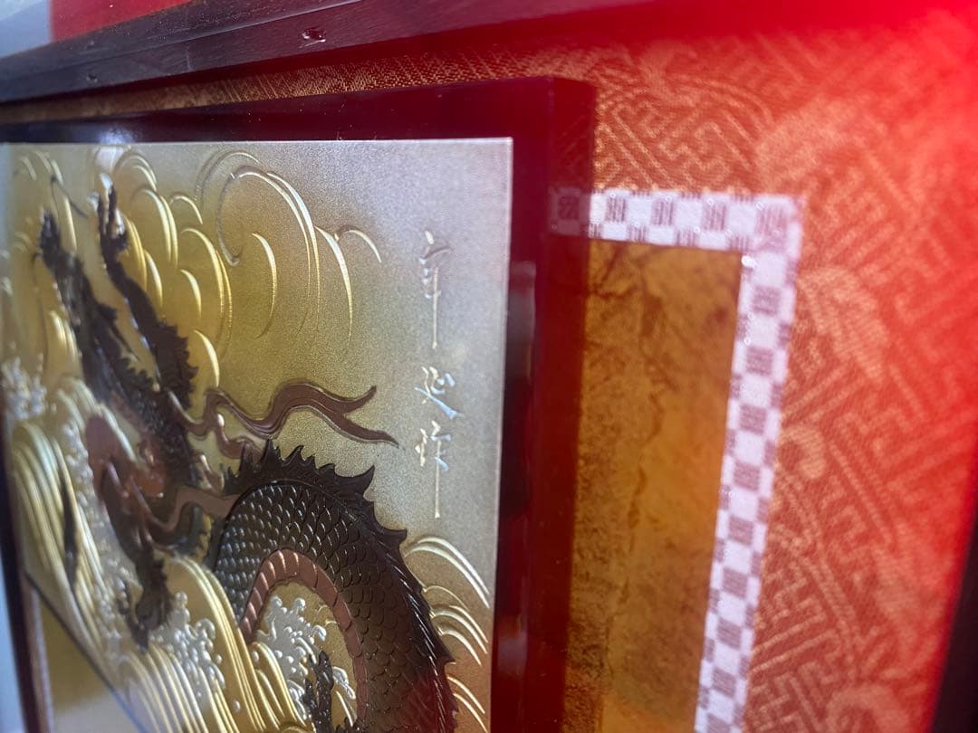 東京久月　家紋付破魔弓ガラスケース１５号・間口約３7×奥行約２８×高さ約５７㎝