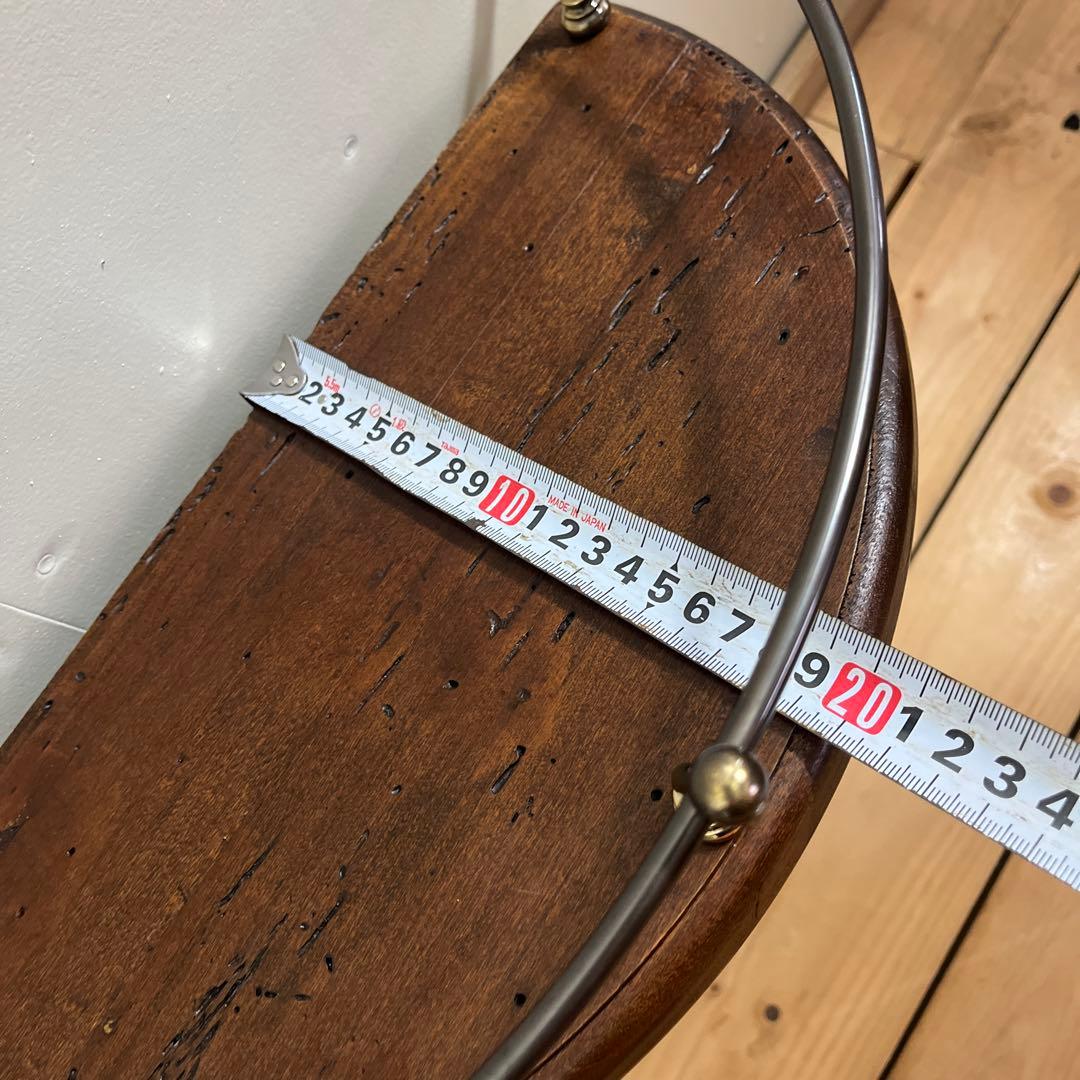 美品 アンティーク調◾️栄進物産 木製無垢材 壁掛けウォールラック 飾り棚