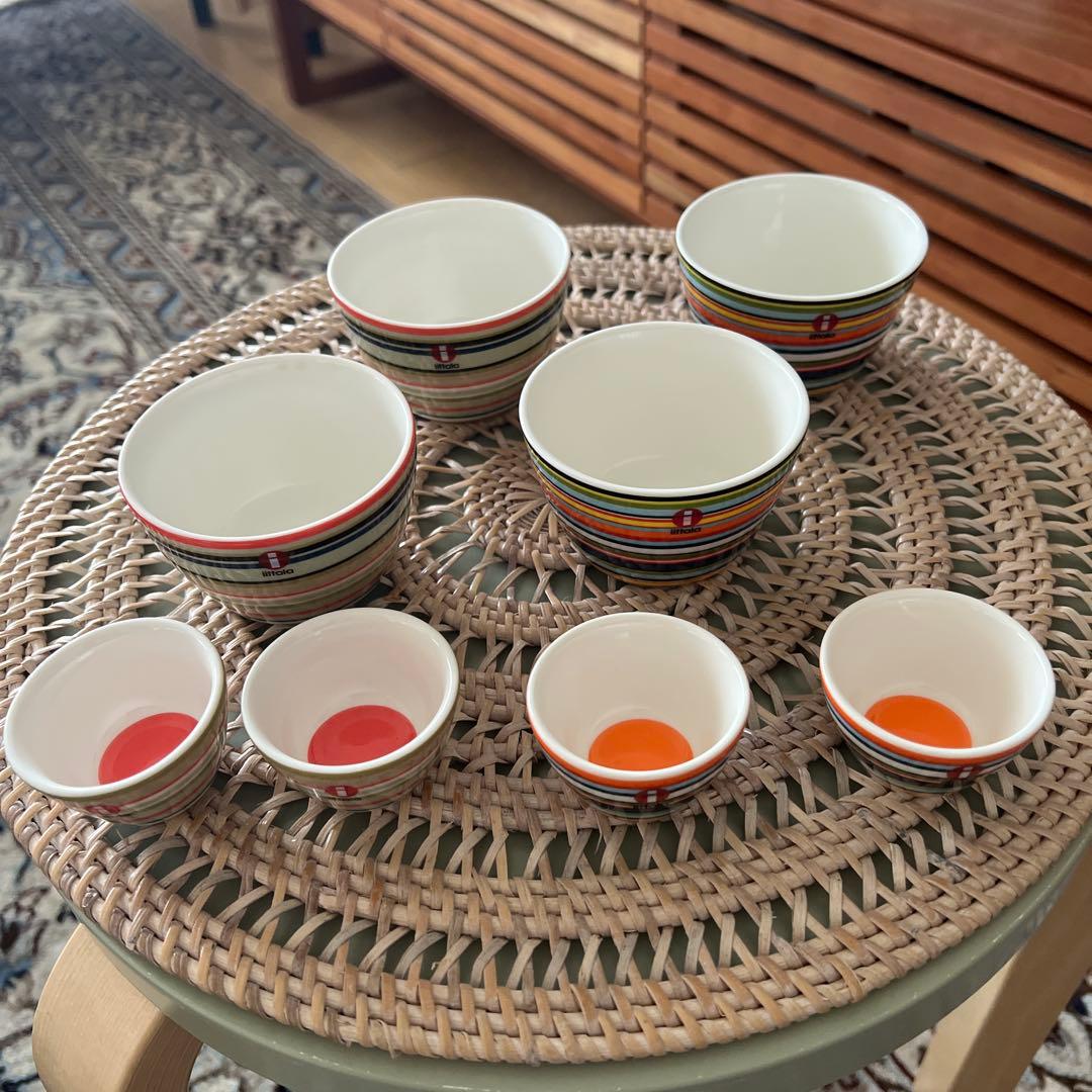 【未使用】ittala オリゴ スナックボール0.15L4個 エッグカップ4個