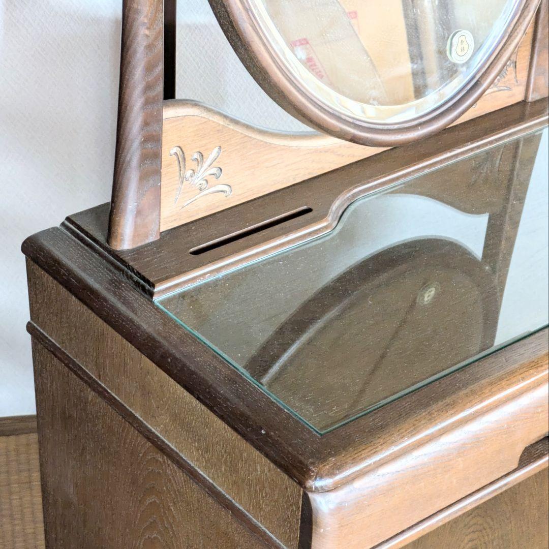 美品☆久和屋 ブローニュ ナラ無垢材 鏡台 ドレッサー ヴィンテージ 静岡県老舗