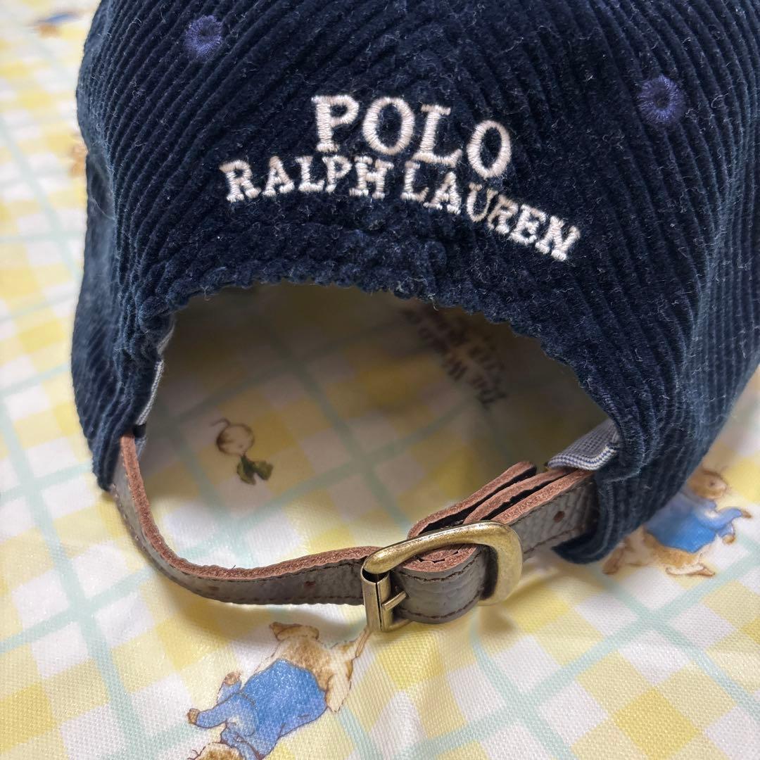 Ralph Lauren ラルフローレン　キャップ　ネイビー　コーデュロイ