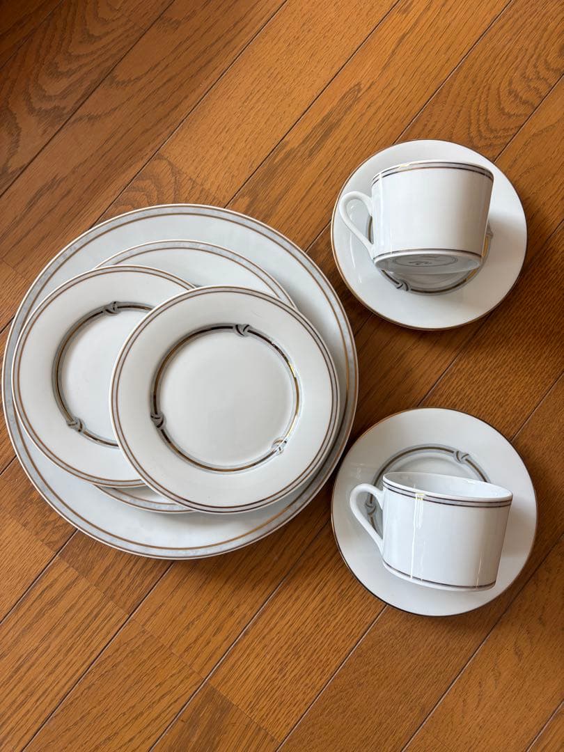 Christofle 廃盤　Rubanea gris 10点セット