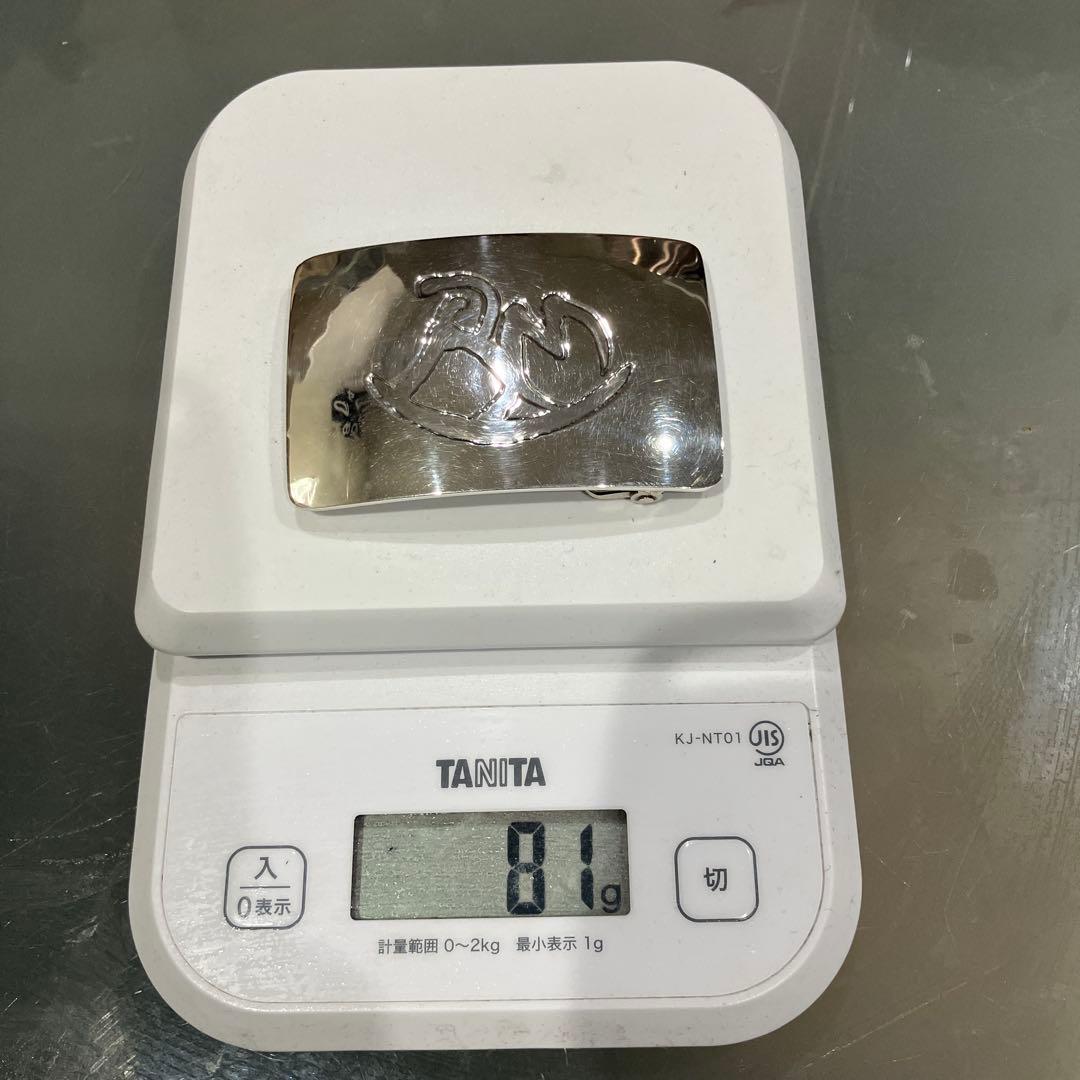 レッドムーン シルバー製　ロゴバックル　銀　美品