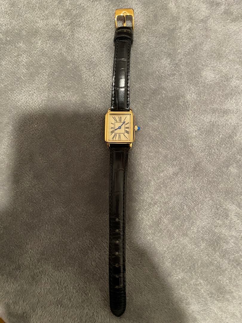 Demi-Luxe BEAMS スクエア型押レザー 腕時計