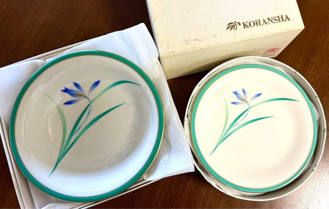 香蘭社　オ－キッドガーデン　5 色変わり　深皿と平皿　10客