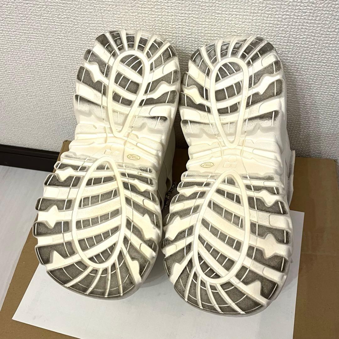 michellMacaron ボリュームソールビジューベルトスニーカー白 S