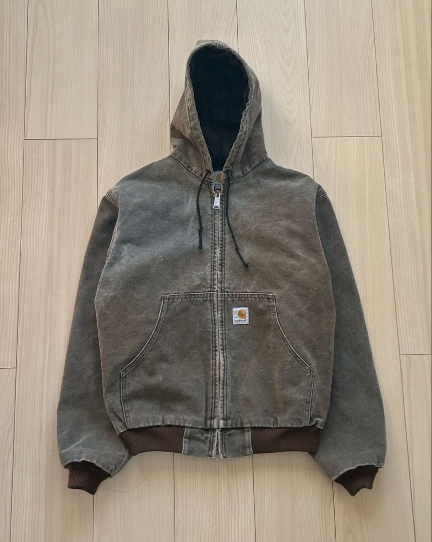 Carhartt アクティブジャケット　ブラウン　短丈 古着　デトロイト