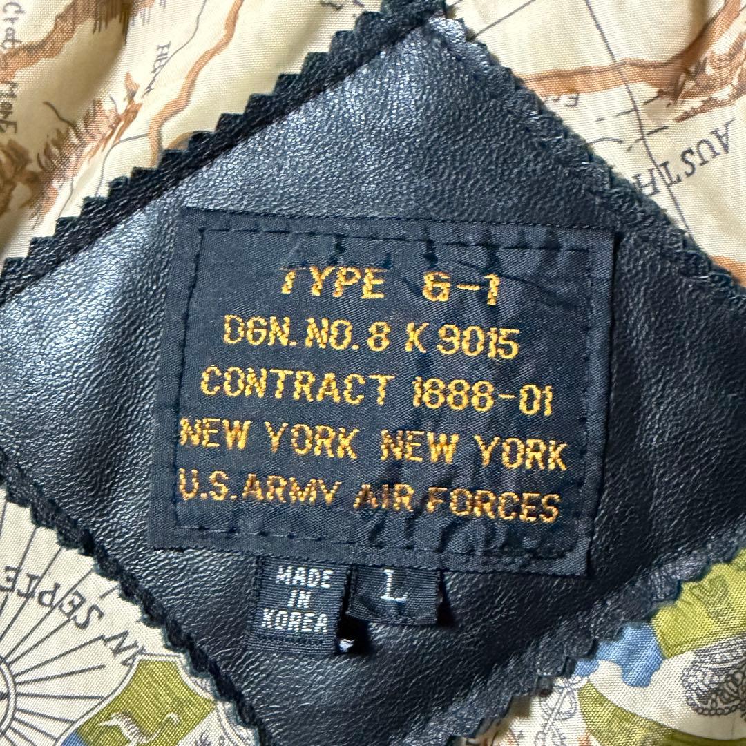 雰囲気抜群■フライトジャケット　 G-1 トップガン　羊革　ラムレザー 黒 L