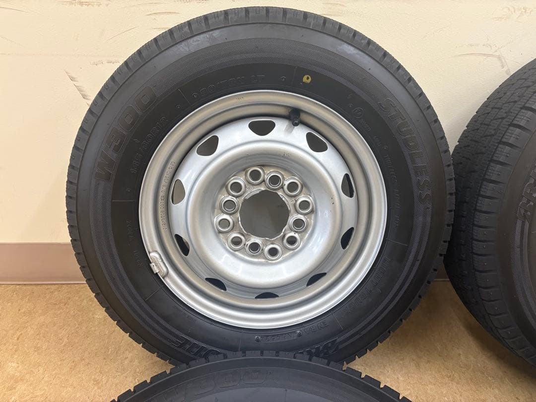 ブリヂストンスタッドレスタイヤ(鉄ホイール)145/80R12ハイゼット