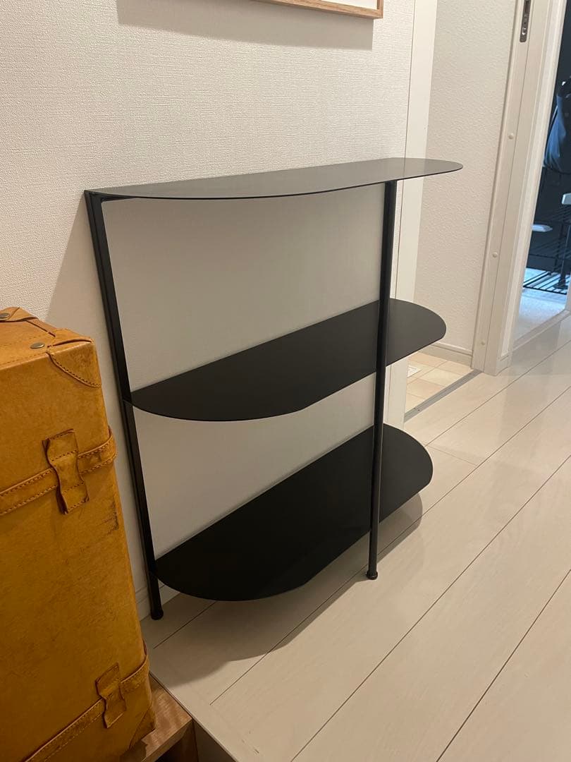 HIT FURNITURE 3段 スチール ハーフムーン 飾り棚