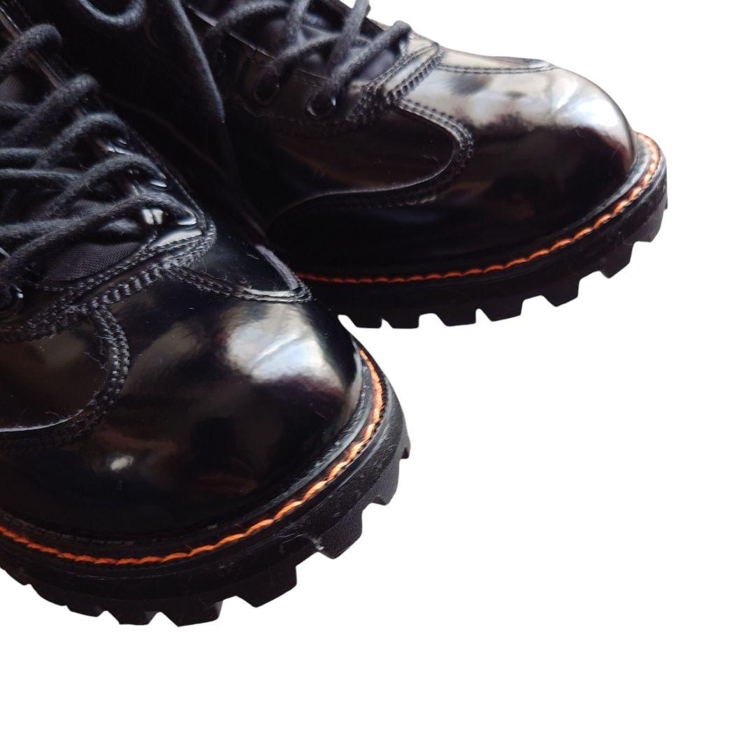 極美品　オニツカタイガー　メキシコリンカン黒レザー ハイカットブーツ23