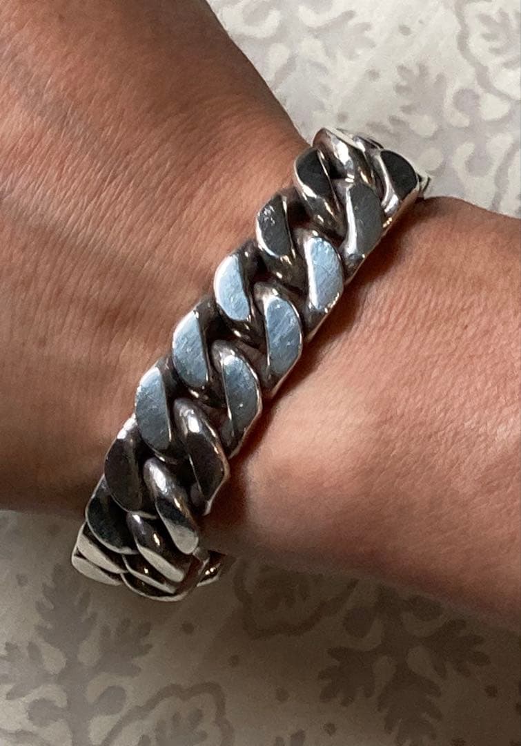 [28] Silver925 / 131g 極太 喜平チェーン ブレスレット