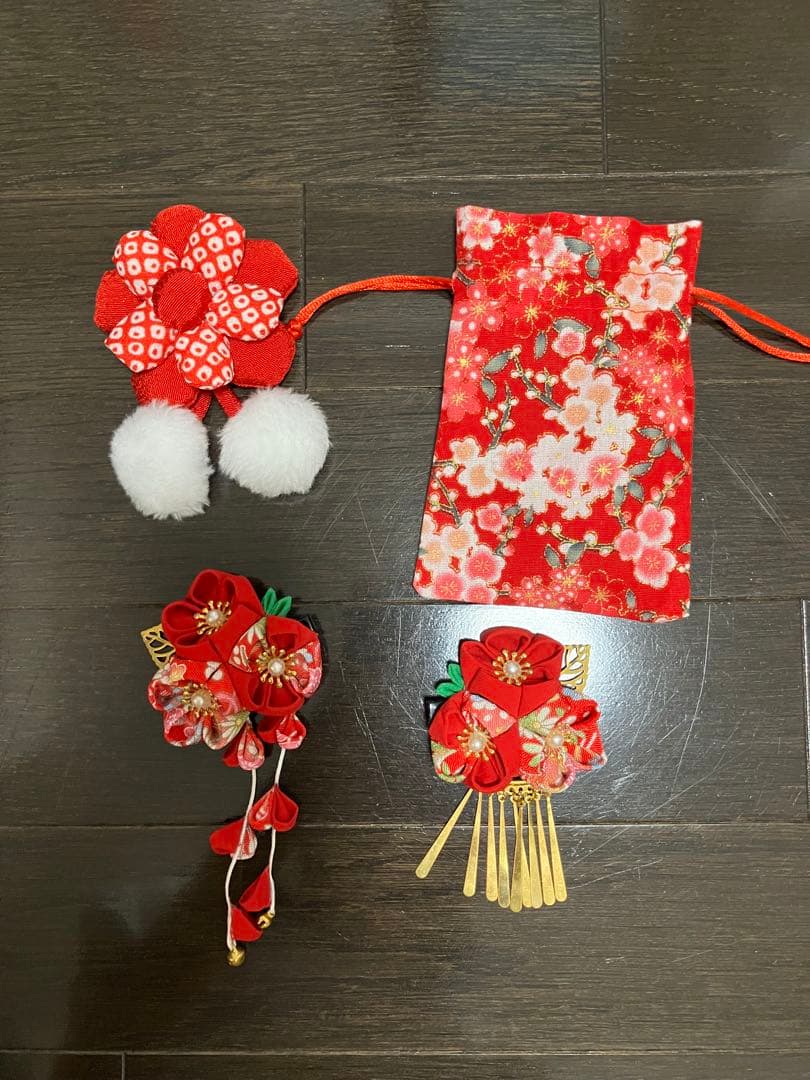 京都 花ひめ 七五三 着物 被布 3歳 9点セット＋おまけ