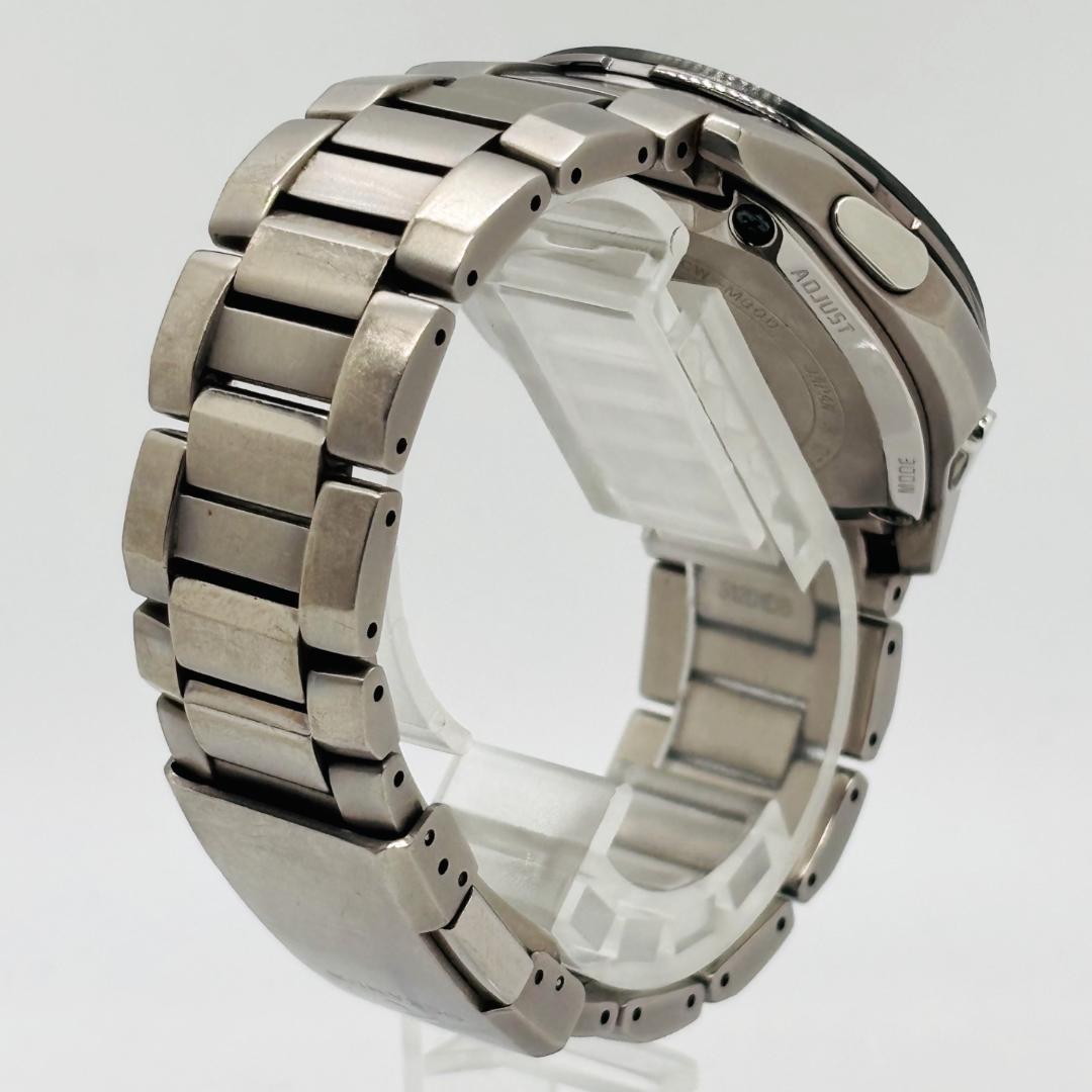 【動作良好】カシオ オシアナス チタニウム 電波時計 ソーラー充電 電波ソーラー