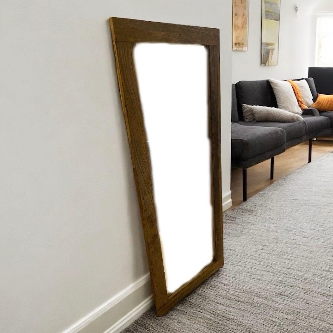 【10/23まで】全身鏡 木製 アンティーク風 送料込 姿見 岡山市引き取り可