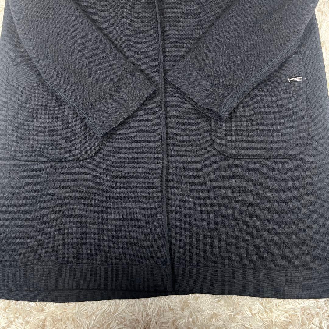 美品 レオナール 裏地ロゴ リバーシブル ニット コート カーディガン 40 L