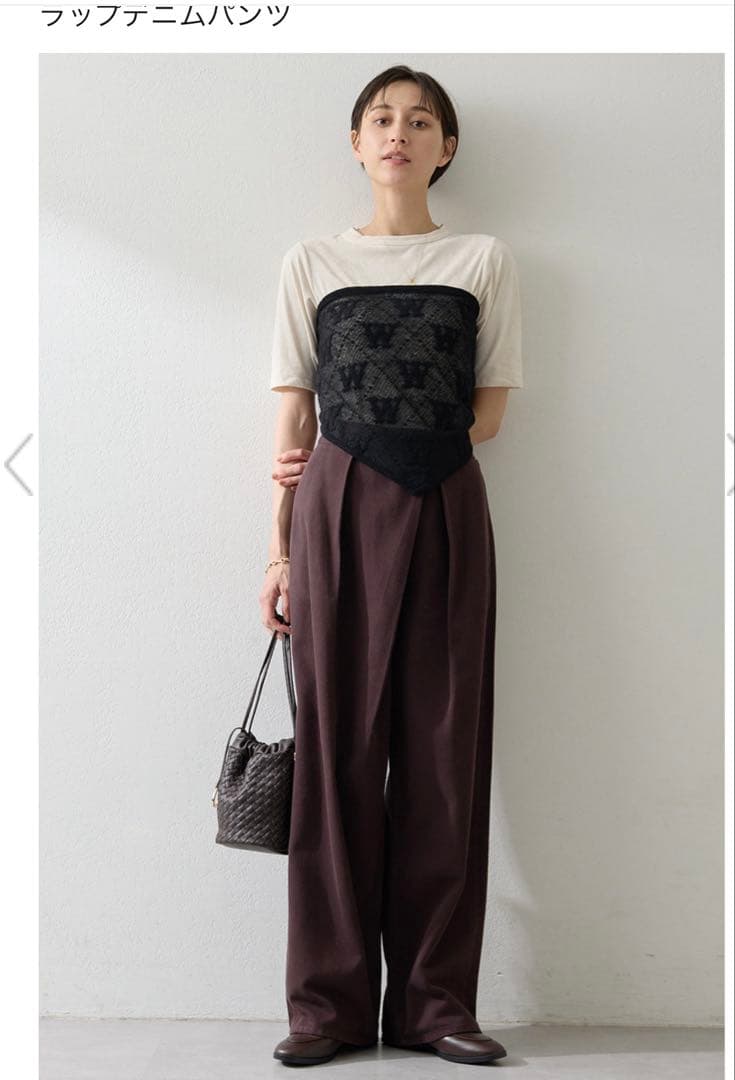 ウィムガゼット　ラップデニムパンツ　36