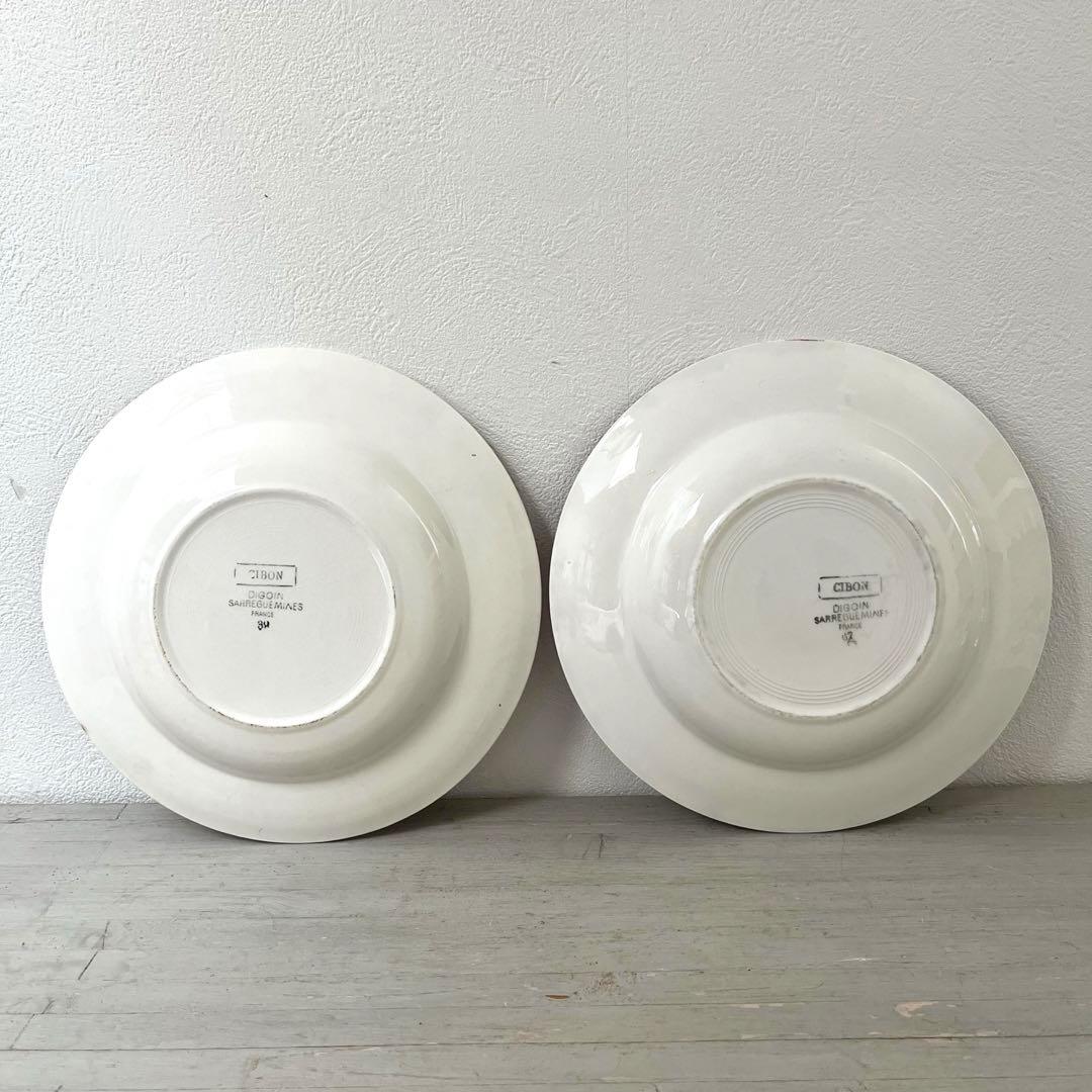 再値下げ❗️フランスアンティークディゴワンサルグミンヌ スーププレート 2枚set