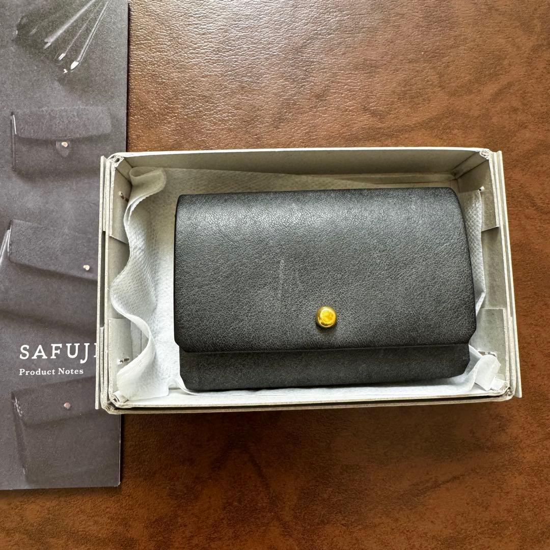 極美品SAFUJI サフジ こさいふM グレイブラック