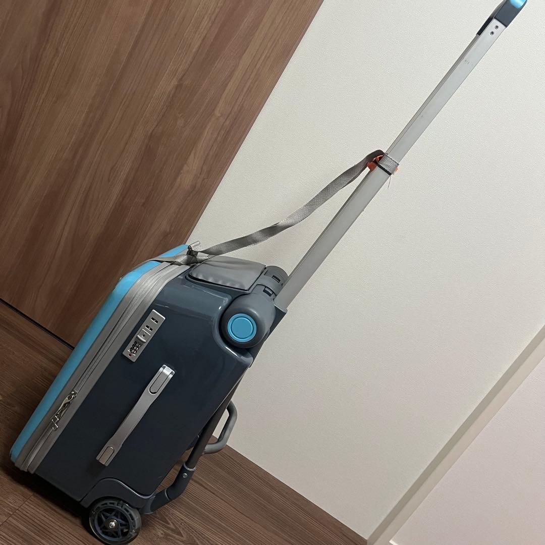 子供用スーツケース乗れる キッズ キャリーケース 40L大容量 ブルー