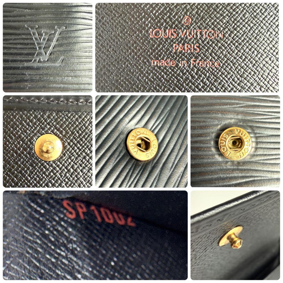 ルイ ヴィトン エピ Wホック ノワール カルトクレディ ブラック ２つ折り