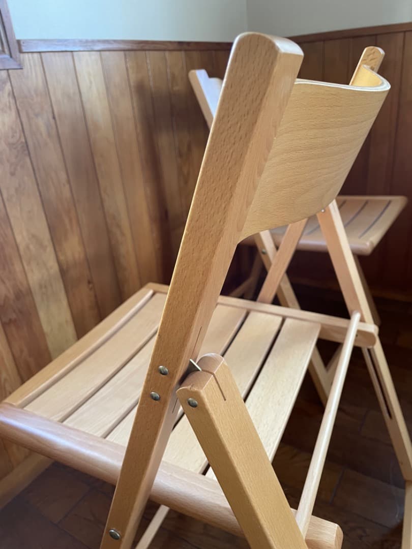 無印良品　MUJI 2脚セット　木製 チェア　折りたたみ椅子