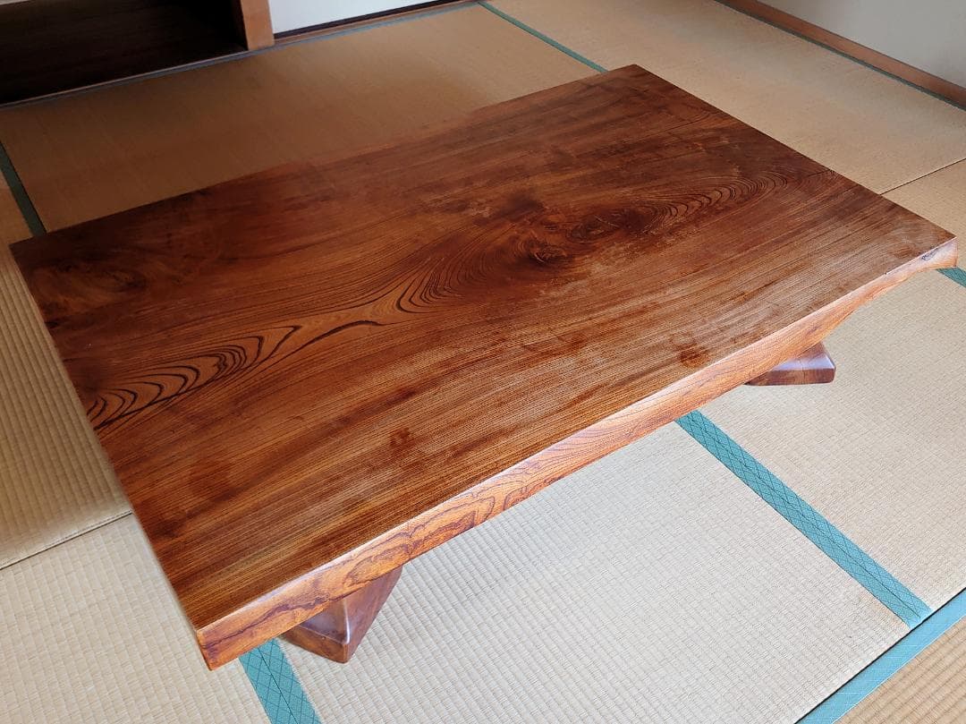 座卓 テーブル ケヤキ 欅 一枚板