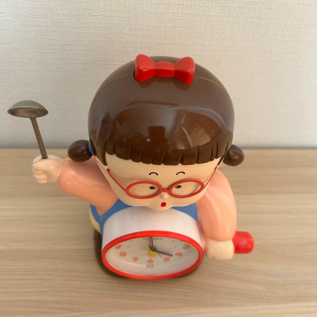 【動作品】CITIZEN シチズン　おタマちゃん　目覚まし時計　当時物