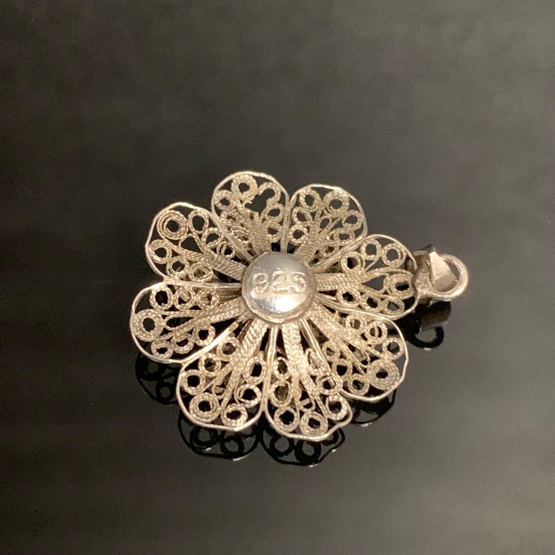 《アンティーク激レア》⭐︎silver925フィリグリーフラワーペンダントトップ⭐︎