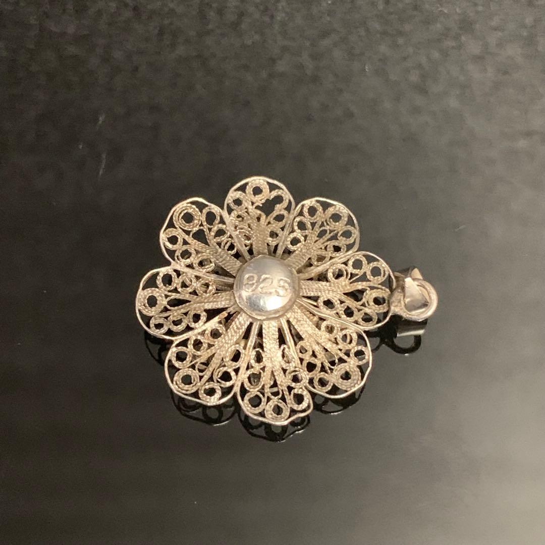 《アンティーク激レア》⭐︎silver925フィリグリーフラワーペンダントトップ⭐︎