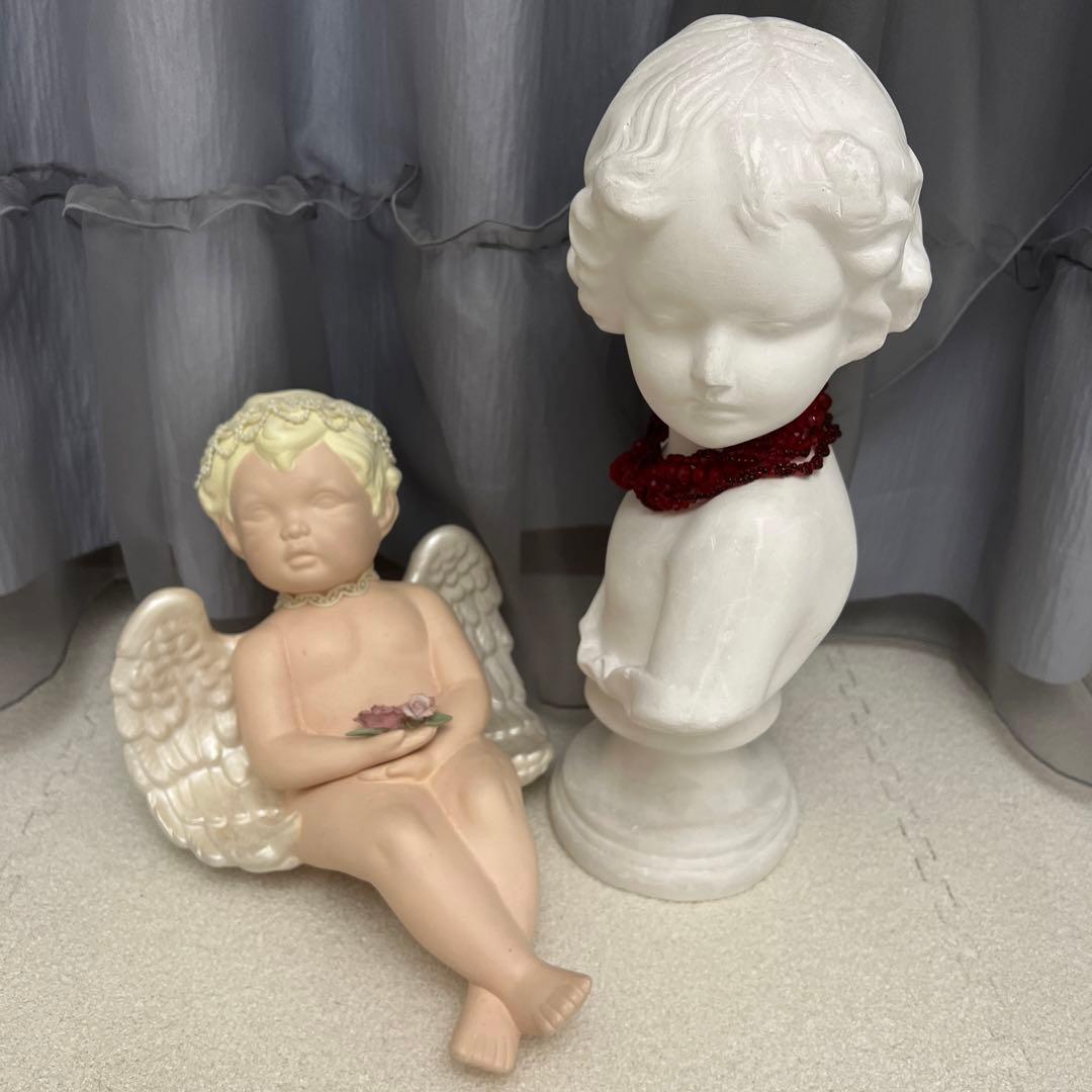 天使　女の子　オブジェ　2点セット