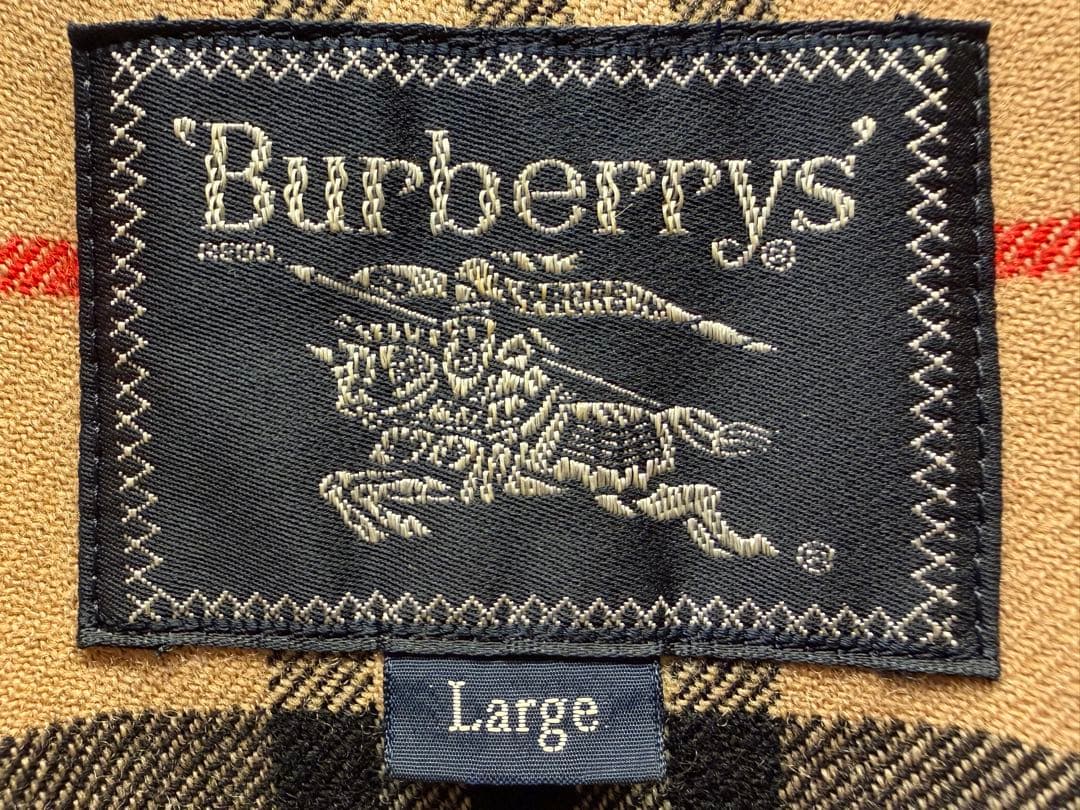 極美品 L バーバリー ウール100 ブルゾンベージュ ホースロゴ ノバチェック