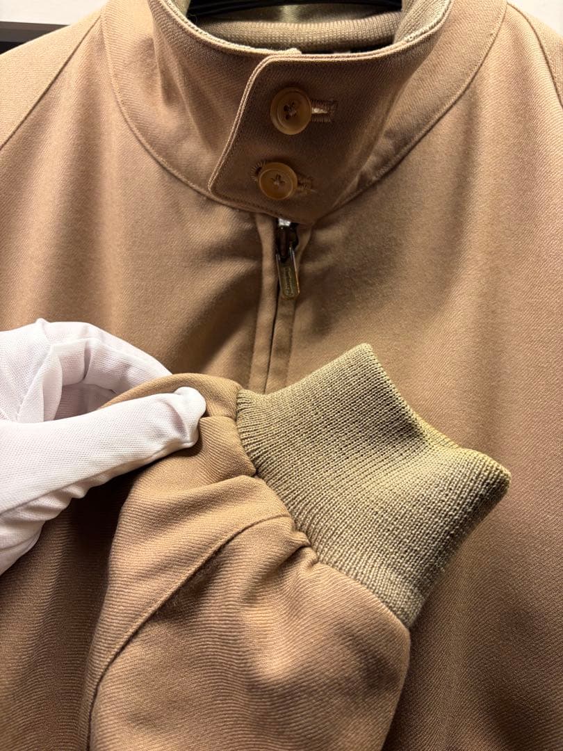 極美品 L バーバリー ウール100 ブルゾンベージュ ホースロゴ ノバチェック