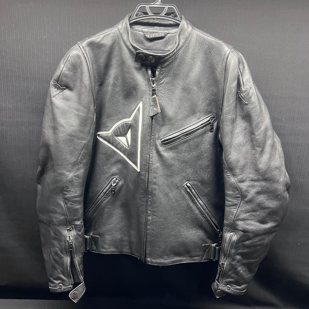 〇Ad左1014 DAINESE 革ジャン レザー ブルゾン ブラック