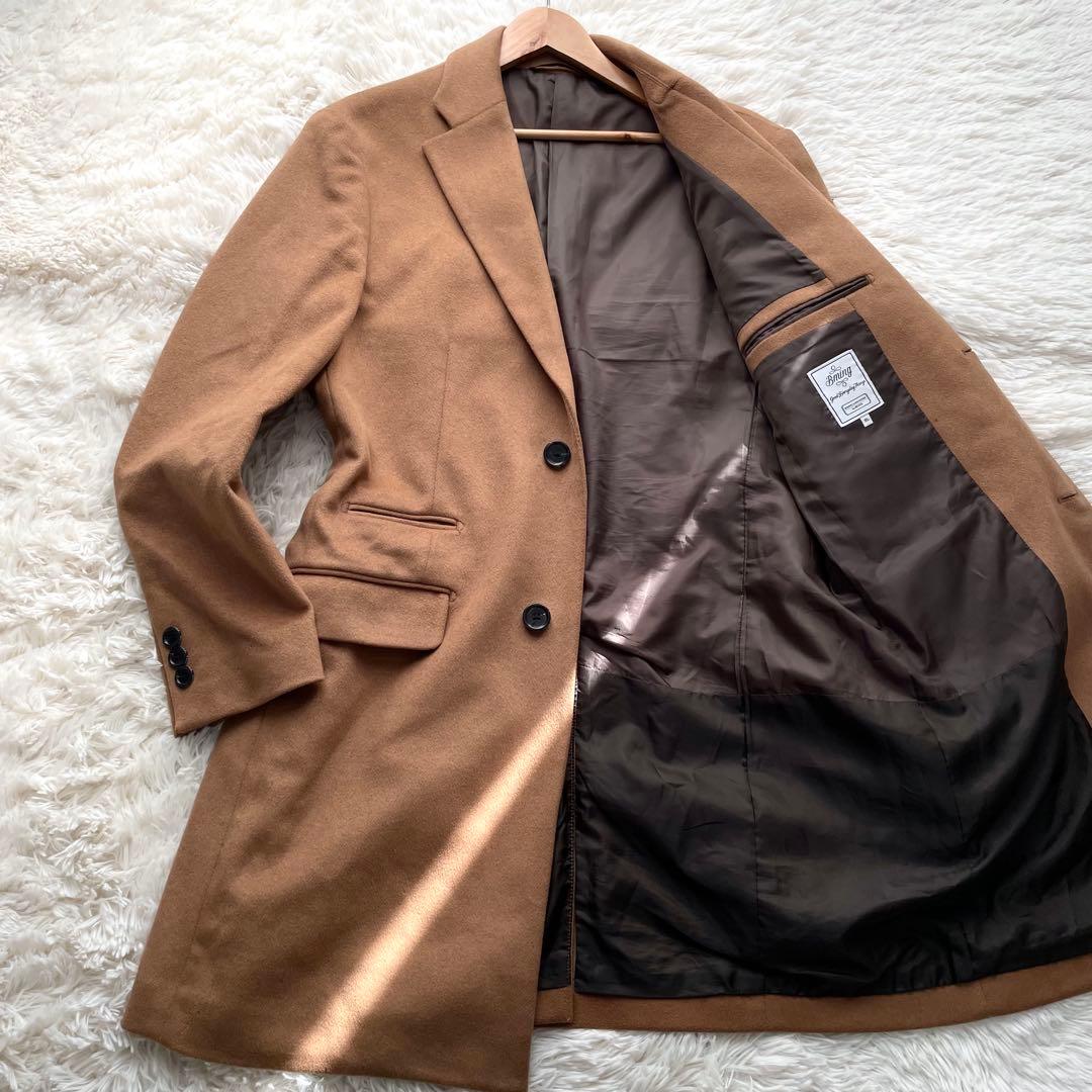 超希少XL✨ビームス　チェスターコート　カシミヤ　アンゴラ　三者混　XL