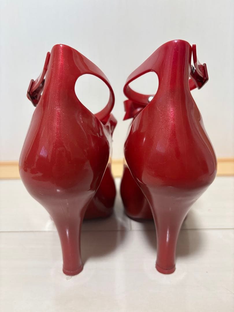 ヴィヴィアンウエストウッド メリッサコラボ　3連ストラップパンプス　赤