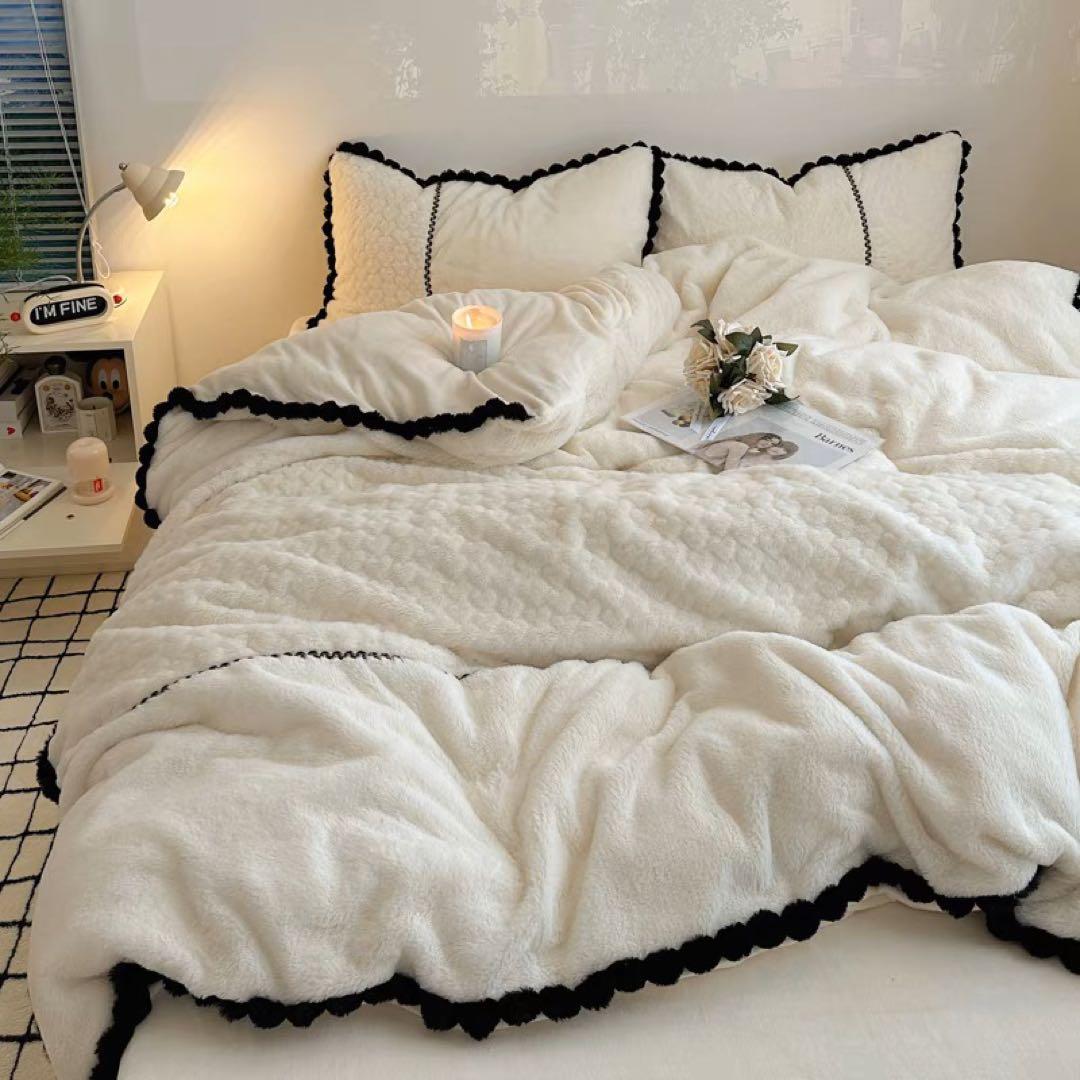 フリースダブルカバーセット ホワイト